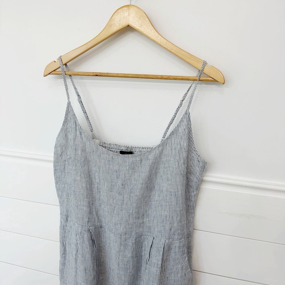 Women’s Quince 100% European Linen Scoop Neck MIDI Dress Large L - Picture 2 of 11